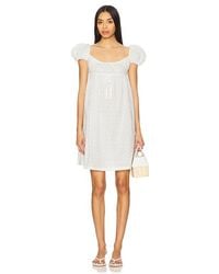 YUHAN WANG - Puff Sleeve Embroidered Dress - Lyst