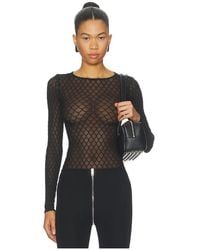 Wolford - Velvet Net Illusion Bodysuit - Lyst