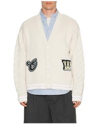 Off-White c/o Virgil Abloh - Star Logo Varsity Knit Cardigan - Lyst