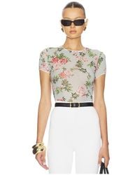 Magda Butrym - Floral T-Shirt En Color Azul Talla (También En 36, 38, 40) - Lyst