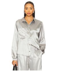 Heroine Sport - Satin Button Up Shirt - Lyst