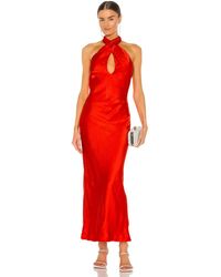 Bardot Claudia Bias Cut Dress - Rot