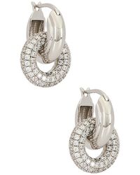 Luv Aj - Ineinandergreifende Mini-Creolen Mit Pavé-Detail Pave Interlock - Lyst