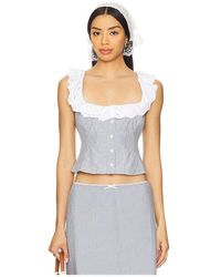 GUIZIO - Gingham Paloma Lace Top - Lyst