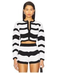 MSGM - Chaqueta De Punto En Color Negro, Blanco Talla (También En Xs) - Lyst