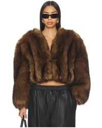 Alexander Wang - Faux Fur Cropped Jacket - Lyst