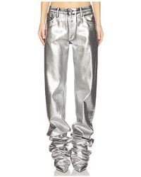 The Attico - Long Pant En Metálico Talla En - Lyst