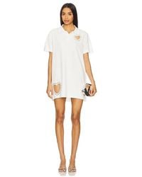 Area - Crystal Heart Cutout Polo Dress - Lyst