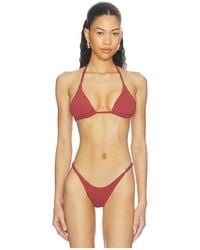 geel - Triangle Bikini Top - Lyst