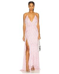 For Love & Lemons - Maxikleid Mit Fransen Heidi - Lyst