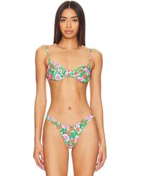 Luli Fama - Strawberry Fields Wavy Luxe Bikini Top - Lyst