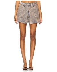 GRLFRND - Minifalda Ivy Pleated En Color Marrón Talla (También En 24) - Lyst
