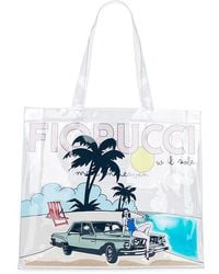 Fiorucci - Beach Print Pvc Tote Bag - Lyst