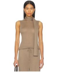 Enza Costa - Ã¤Rmelloser Schalpullover Aus Kaschmir Tissue - Lyst