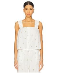WeWoreWhat - Ruffle Button Front Tank - Lyst