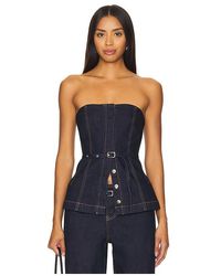 SOVERE - Dusk Denim Bodice - Lyst
