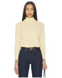 Vince - 3/4 Sleeve Mock Neck Top - Lyst