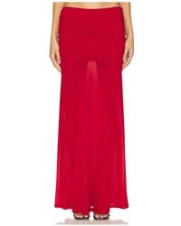 Runaway the Label - Falda Maxi Meila En Color Rojo Talla En - Lyst