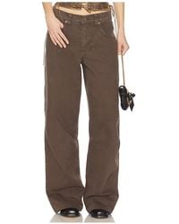 Jaded London COLOSSUS フレアレッグ Jaded London Distressed Faux Leather Colossus Pant in Black