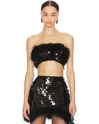 OW Collection - Virgo Sequin Feather Top - Lyst