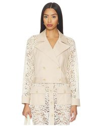 L'Agence - 'Agence Novelle Lace Sleeve Trench - Lyst