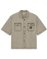 Guess - Boxy Denim Short Sleeve Shirt - Lyst