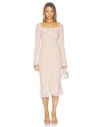 L'academie - Ariadne Knit Lace Detail Dress - Lyst