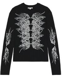 Black Ribcage Knit Jumper | Jaded Man – Jaded London