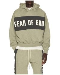 Fear Of God - Cropped Relaxed Panelled Hoodie - Lyst