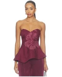 AMUR - Carmen Denim Top - Lyst