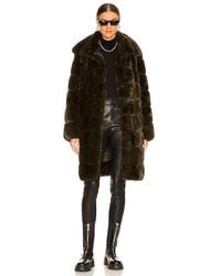 Adrienne Landau - Faux Fur Long Coat - Lyst