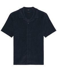 Vince - Towel Terry Cabana Short Sleeve Button Down Shirt - Lyst