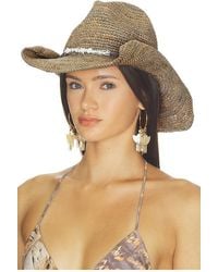 Flora Bella - Zahara Crochet Raffia Cowboy Hat - Lyst
