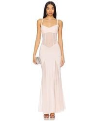 OW Collection - Maxivestido Serenity En Color Rosado Talla En - Lyst