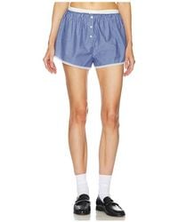Helsa - Pinstripe Poplin House Short - Lyst