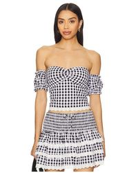 MAJORELLE - Reece Top En Color Negro, Blanco Talla (También En M, S, Xl, Xs, Xxs) - Lyst