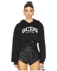 Gcds - Logo Crop Hoodie - Lyst