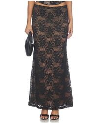 Runaway the Label - Kiani Low Waist Lace Maxi Skirt - Lyst