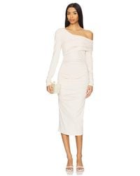 Susana Monaco - One Off Shoulder Long Sleeve Dress - Lyst