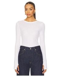 Enza Costa - Cashmere New Classic Long Sleeve Crew Top - Lyst