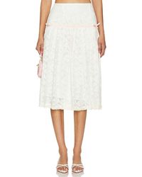 YUHAN WANG - Floral Ruched Skirt - Lyst