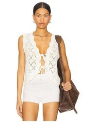Line & Dot - Aleza Tied Sweater Vest - Lyst