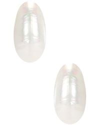 Julietta - Pendientes De Tachuela Ambra En Color Ivory Talla En - Lyst