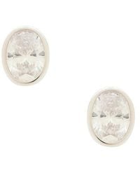 Shashi - Oval Bezel Stud - Lyst