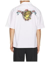 KENZO - Jumping Tiger Hawaiian Short Sleeve Shirt - Lyst