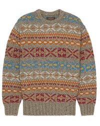 Beams Plus - Crew Fair Isle Pattern 3G - Lyst