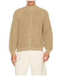 LE17SEPTEMBRE - Open Knit Zip Up Cardigan - Lyst
