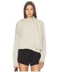 Vince - Drapiertes Oberteil Mit Rundhalsausschnitt - Lyst