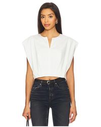 Jonathan Simkhai - Top Plegado Wrenli En Color Blanco Talla (También En M, S, Xs) - Lyst