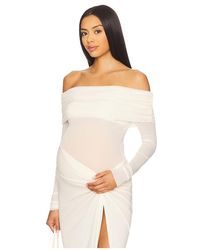BUMPSUIT - Off The Shoulder Mesh Top - Lyst